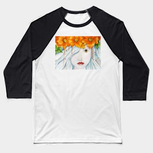 Flowers in her hair Baseball T-Shirt